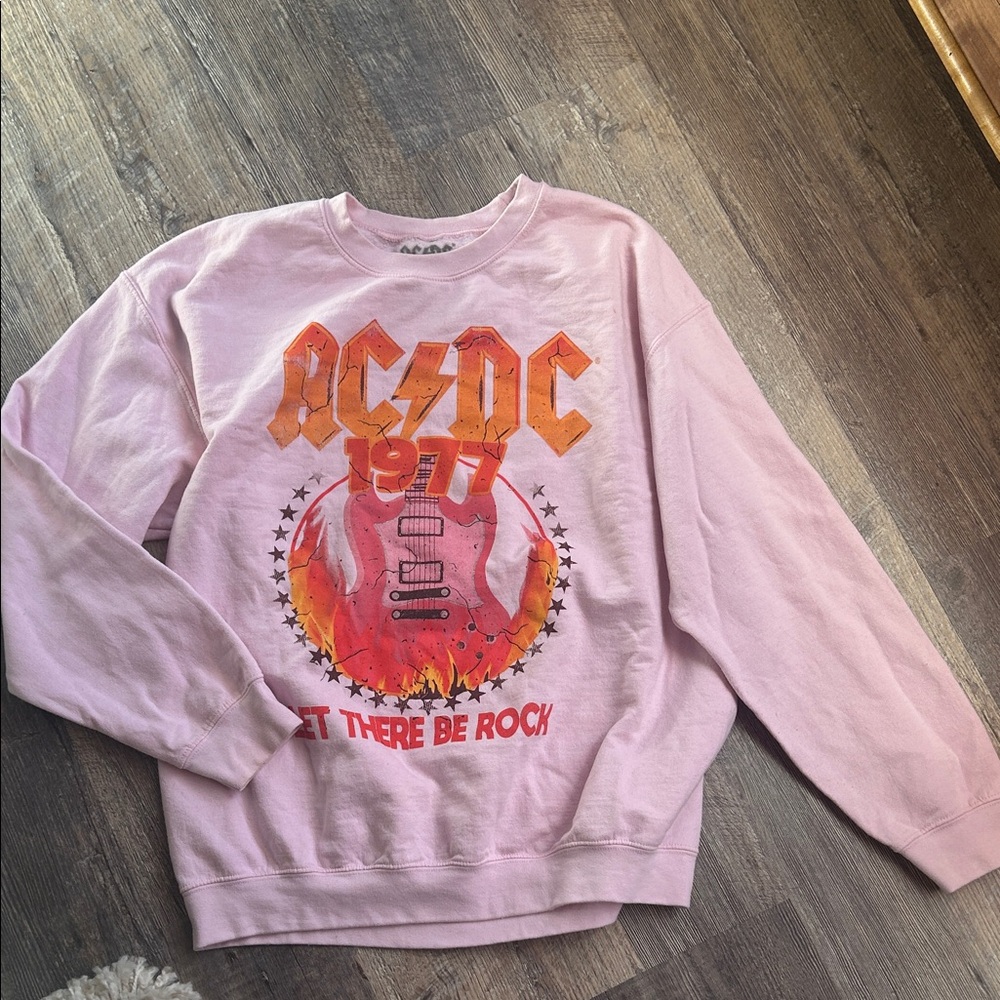 AC/DC Pink Crew Neck Sweater